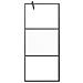 Parete Doccia Walk In 90x195 Cm Vetro Semi Smerigliato Esg Nero - Foto miniatura 3