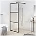 Parete Doccia Walk In 90x195 Cm Vetro Semi Smerigliato Esg Nero - Foto miniatura 1