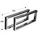 Mensola A Muro Mk (200x550mm - Paio) Acciaio Inox 201 Supporto Da Parete - Foto miniatura 2