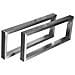 Mensola A Muro Mk (200x550mm - Paio) Acciaio Inox 201 Supporto Da Parete - Foto miniatura 1