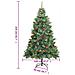 Albero Natale Artificiale Incernierato Con Pigne E Bacche 210cm - Foto miniatura 7