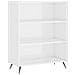 Libreria Bianco Lucido 69,5x32,5x90 Cm In Legno Multistrato - Foto miniatura 2
