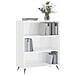 Libreria Bianco Lucido 69,5x32,5x90 Cm In Legno Multistrato - Foto miniatura 3