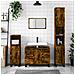 Armadietto Bagno Rovere Fumo 80x33x60 Cm In Legno Multistrato - Foto miniatura 5