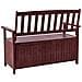Panca Da Giardino Legno Di Acacia Rosso Mogano Con Vano Contenitore 120 Cm Sovana - Foto miniatura 4