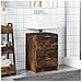 Mobile Lavabo Rovere Fumo 80x33x60 Cm In Legno Multistrato - Foto miniatura 3