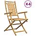 Sedie da Giardino Pieghevoli 4 pz 53x66x99 cm in Bamb? - Foto miniatura 1