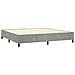 Letto a Molle Materasso e LED Grigio Chiaro 200x200 cm Velluto - Foto miniatura 2