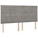 Letto a Molle Materasso e LED Grigio Chiaro 200x200 cm Velluto - Foto miniatura 6