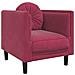 Lusso Casadino -  Poltrona Con Cuscino Rosso Vino In Velluto - Foto miniatura 1
