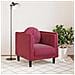 Lusso Casadino -  Poltrona Con Cuscino Rosso Vino In Velluto - Foto miniatura 2