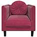 Lusso Casadino -  Poltrona Con Cuscino Rosso Vino In Velluto - Foto miniatura 3