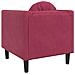 Lusso Casadino -  Poltrona Con Cuscino Rosso Vino In Velluto - Foto miniatura 5