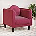 Lusso Casadino -  Poltrona Con Cuscino Rosso Vino In Velluto - Foto miniatura 8