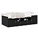 Divano Letto Con Cassetti Senza Materasso Nero 75x190 Cm - Foto miniatura 1
