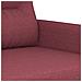Set di Divani 4 pz con Cuscini Rosso Vino in Tessuto - Foto miniatura 7