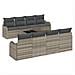 Set di Divani da Giardino  9 Pezzi Grigio Chiaro Rattan Poliestere, Divano da Giardino  2 Posti Grigio Chiaro Rattan Poliestere - Foto miniatura 1