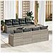 Set di Divani da Giardino  9 Pezzi Grigio Chiaro Rattan Poliestere, Divano da Giardino  2 Posti Grigio Chiaro Rattan Poliestere - Foto miniatura 2