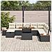 Set di Divani da Giardino da 9 Pezzi con Cuscini Rattan Nero - Foto miniatura 3