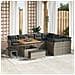 Set Divano Giardino 12 Pezzi con Cuscini Grigio Rattan Acacia, Set da Pranzo Giardino 3 Pezzi con Cuscini Grigio Rattan Acacia - Foto miniatura 2