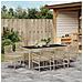 Set da Pranzo da Giardino 9 Pezzi con Cuscini Beige in Polyrattan - Foto miniatura 4