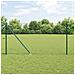 Recinzione Esagonale Verde 1,2x50 m Acciaio, Set di Poste per Recinzione con Punta 13 pz Ø32 mm 140 cm Acciaio Zincato - Foto miniatura 2