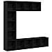 Librerie 3 pz Nero Rovere 36x30x143 cm Legno ingegnerizzato - Foto miniatura 1