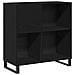 Mobile per Vinili Rovere Nero 84.5x38x90 cm Legno Ingegnerizzato - Foto miniatura 1