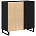 Mobile per Vinili Rovere Nero 84.5x38x90 cm Legno Ingegnerizzato - Foto miniatura 4