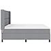 Letto a molle con materasso Grigio chiaro 200 x 200 cm Tessuto - Foto miniatura 9