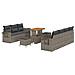 Set Divano da Giardino 10 pcs Grigio 90 x 55 x 71 cm - Foto miniatura 1