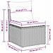 Set Divano da Giardino con cuscino 6 pcs Grigio Poly Rattan - Foto miniatura 9