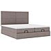 Struttura Letto Pouf con Materassi Tortora 180x200cm in Tessuto - Foto miniatura 6