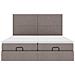 Struttura Letto Pouf con Materassi Tortora 180x200cm in Tessuto - Foto miniatura 7