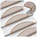 Tappetini per scale 20 pz 56x17x3 cm Marrone chiaro Semicircolari - Foto miniatura 5
