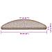 Tappetini per scale 20 pz 56x17x3 cm Marrone chiaro Semicircolari - Foto miniatura 8