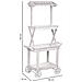 Carrello Espositivo-scaffale In Legno 86x45x162h Cm - Foto miniatura 3