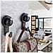 Set Da 4 Ganci A Ventosa In Acciaio Inossidabile - Riutilizzabili Senza Trapano Multi-superficie Non Graffianti Per Bagno Cucina Soggiorno Camera Black - Foto miniatura 3