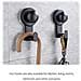 Set Da 4 Ganci A Ventosa In Acciaio Inossidabile - Riutilizzabili Senza Trapano Multi-superficie Non Graffianti Per Bagno Cucina Soggiorno Camera Black - Foto miniatura 4