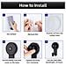 Set Da 4 Ganci A Ventosa In Acciaio Inossidabile - Riutilizzabili Senza Trapano Multi-superficie Non Graffianti Per Bagno Cucina Soggiorno Camera Black - Foto miniatura 6