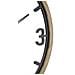 Orologio Da Parete Clips In Ferro Nero E Legno - Foto miniatura 4
