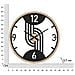 Orologio Da Parete Clips In Ferro Nero E Legno - Foto miniatura 6