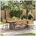 Set da Pranzo per Giardino 9 pcs Grigio e Marrone polyrattan - Foto miniatura 2