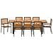 Set da Pranzo per Giardino 9 pcs Grigio e Marrone polyrattan - Foto miniatura 7
