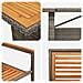 Set da Pranzo per Giardino 9 pcs Grigio e Marrone polyrattan - Foto miniatura 9