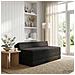 Divano Letto Pieghevole Nero 120 x 60 x 49 cm Tessuto - Foto miniatura 2
