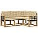 Set di divani da esterno con cuscino 4 pcs Bianco e Beige - Foto miniatura 1
