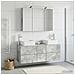 Set di mobili per il bagno 4 pcs Grigio Cemento - Foto miniatura 2
