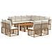 Set Divano da Giardino 12 pz Naturale e Bianco Crema polyrattan - Foto miniatura 1