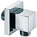"PRESA Di ACQUA QUADRATA IN OTTONE CROMATO CON ROSONE 1/2"" M x 1/2"" M BOSSINI" - Foto miniatura 1